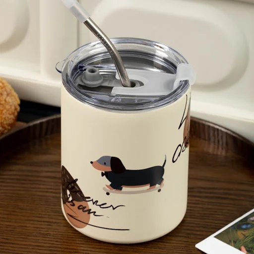 Title 4, Simple Metal Silver 300ml Coffee Mug Handy Cup ...