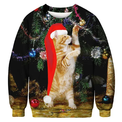 Title 9, Christmas crew neck print sweatshirt
