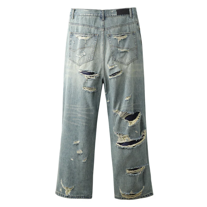 High Street Knife Cuts Destroys Tide Brand Washed Pants — photo 1
