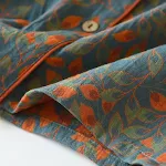 Yarn-dyed Double-layer Jacquard Feather Pajamas Suit Women — photo 7