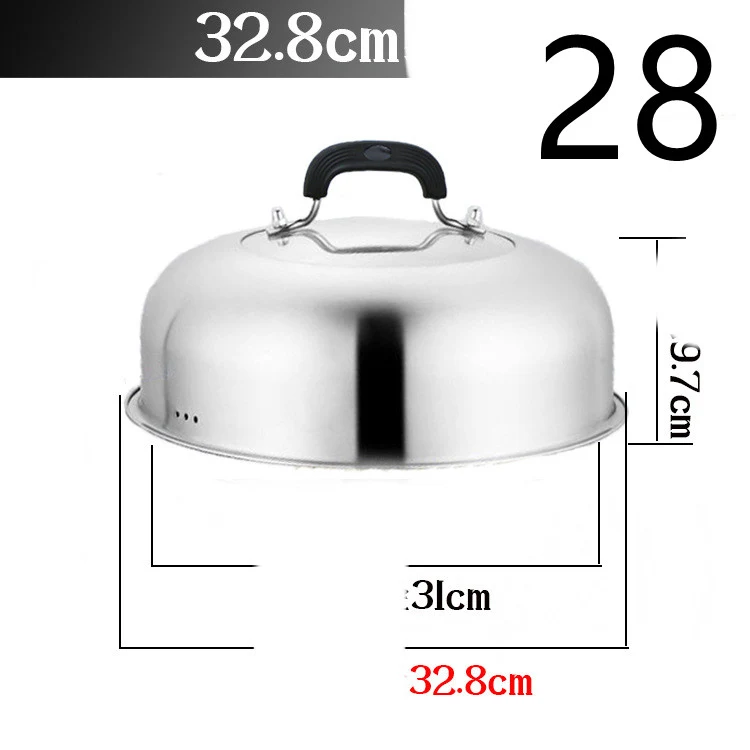 Title 9, Wok rotondo rialzato in acciaio inox con coperc...