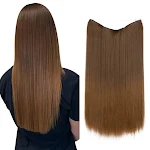 Extensão de Cabelo Feminina Invisível Ajustável Gradiente Multicolorido, Uma Peça, Liso, Fácil de Aplicar, Efeito Natural — foto 29