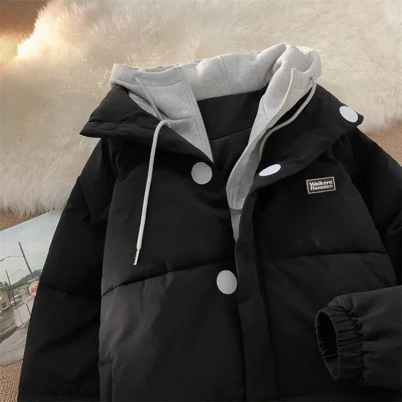 Casaco masculino com capuz de algodão, moda casual e confortável. Perfeito para o inverno, jaqueta com capuz, ideal para usar no dia a dia. — foto 12