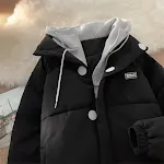 Casaco masculino com capuz de algodão, moda casual e confortável. Perfeito para o inverno, jaqueta com capuz, ideal para usar no dia a dia. — foto 12