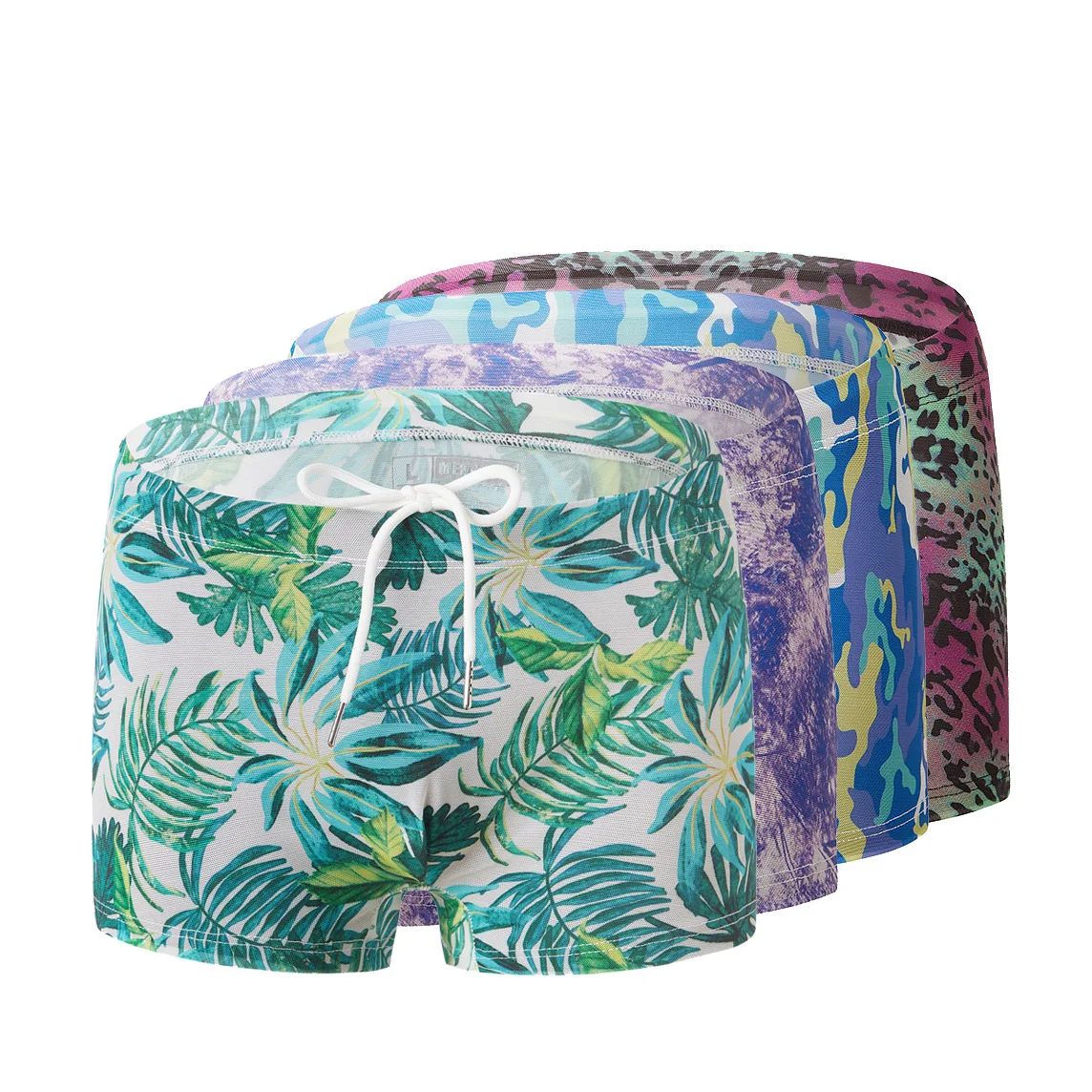 Boxer da uomo stampati Tether a vita bassa, per nuotare con stile e comfort. Il costume perfetto per la piscina e il mare. — foto 9