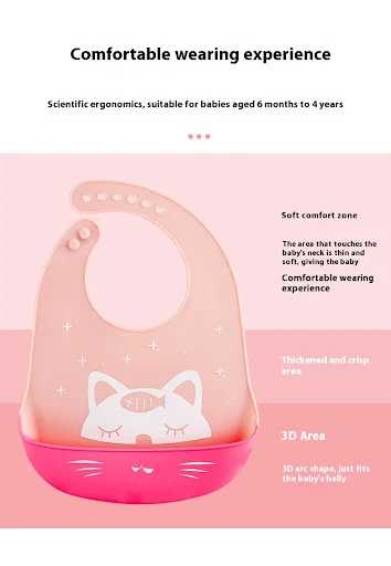 Title 7, Babador de silicone com estampas de desenhos an...