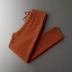 Pantalones sueltos de lana de cintura alta y caída para mujer, comodidad y estilo sin esfuerzo, ideales para un look relajado y elegante. — foto 5
