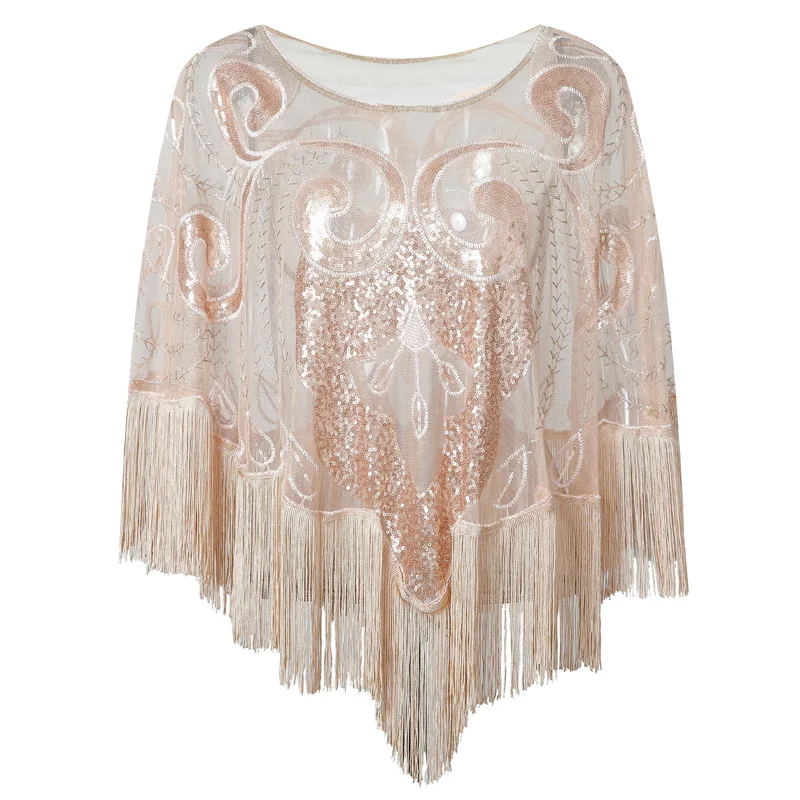 Title 2, Blusa holgada con borlas, chal, malla con lente...