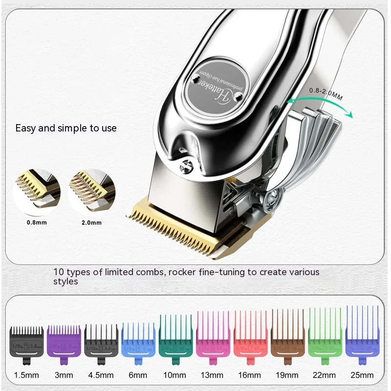 Intelligent Metal Hair Scissors with LED LCD Display, Electric Clipper, Razor, and Washing Machine for Professional Hair — photo 26
