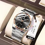 Relógio masculino ultrafino à prova d'água com luminoso e movimento quartzo. Elegância e precisão para o homem moderno. Desempenho notável. — foto 4