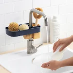 Adjustable Sink Shelf Soap Sponge Drain Rack Storage Basket Bag Faucet Holder Bathroom Kitchen Organizer Sink Accessorie — photo 7