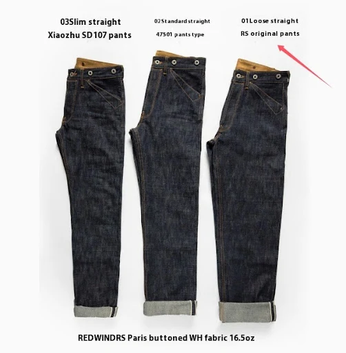 Title 6, Calças jeans masculinas retas, cintura média-al...