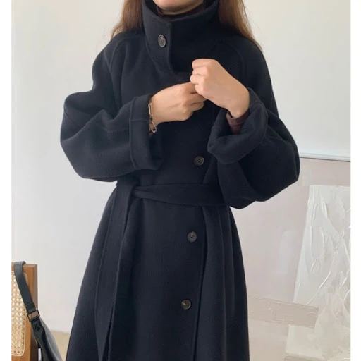 Title 7, Casaco de cashmere dupla face feminino, solto, ...