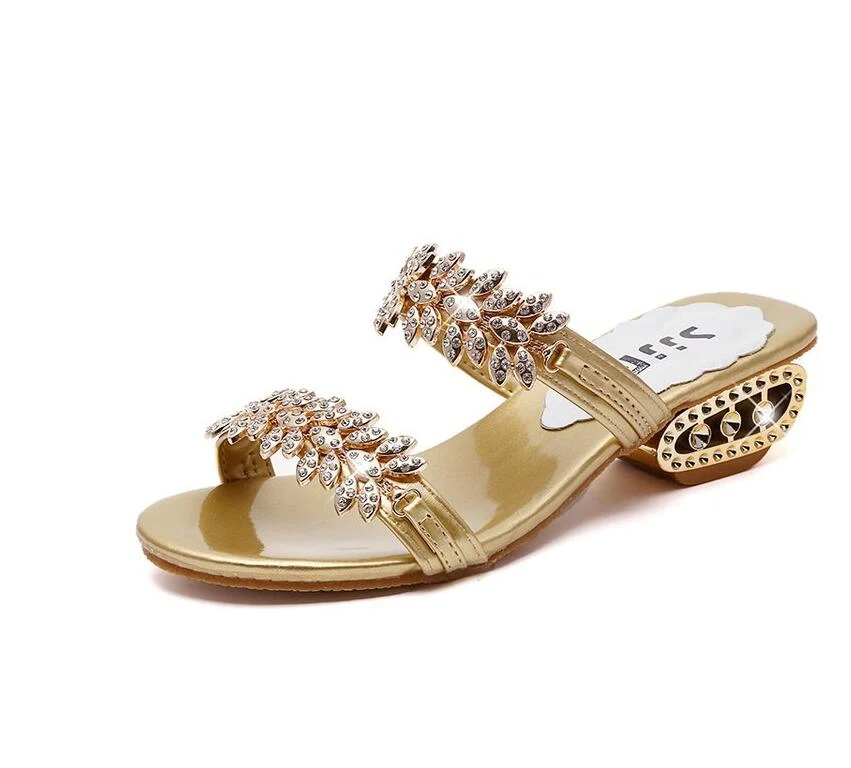 Sandali Bassi con Tacco a Blocco e Fibbia con Strass Donna Comodi ed Eleganti Perfetti per Ogni Outfit Versatili e di Tendenza — foto 1
