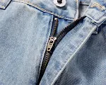 Men's Ripped Washed White Denim Trousers. Modern, comfortable, and stylish. Perfect for a casual and trendy look. Versat — photo 8