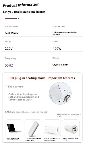 Title 9, Plug-in high-top rabbit fur hot water bag foot ...