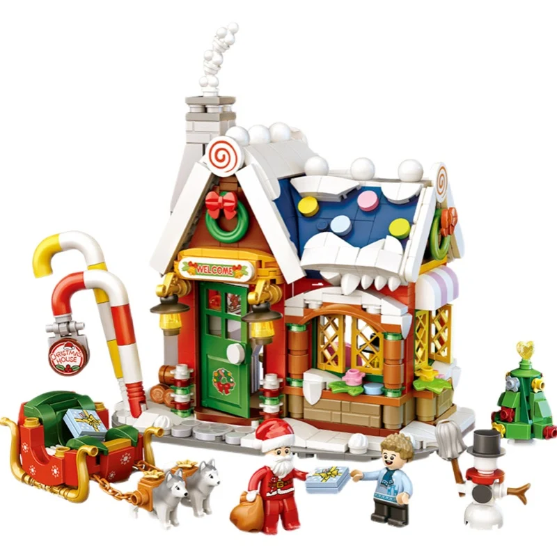 Title 1, Mini Casa Árvore de Natal com partículas, um pr...