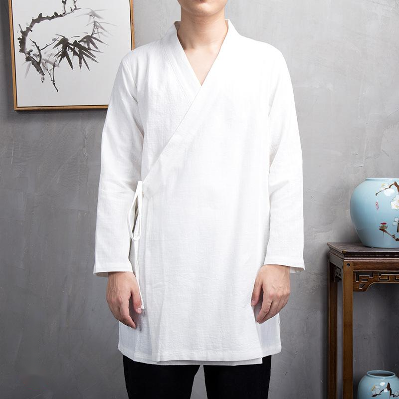 Mid-Length Hanfu Male Layman's Temple Kimono Comfortable Traditional Chinese Clothing Stylish and Versatile Perfect for — photo 4