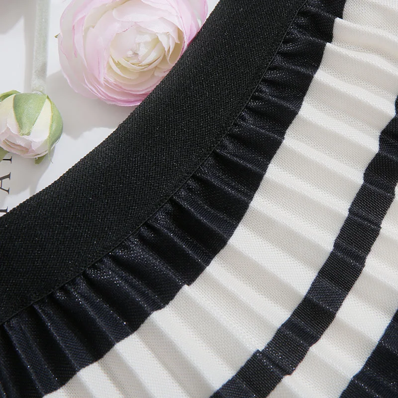 Title 26, Eenvoudige houndstooth rok met contrastkleur, s...