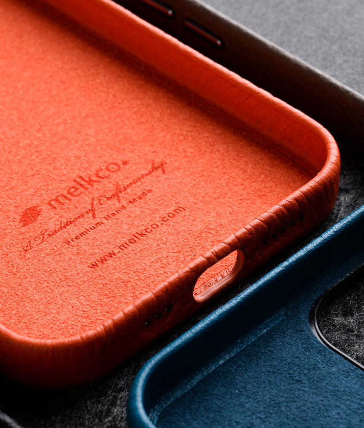Title 8, Leather mobile phone case with full edge non-sl...