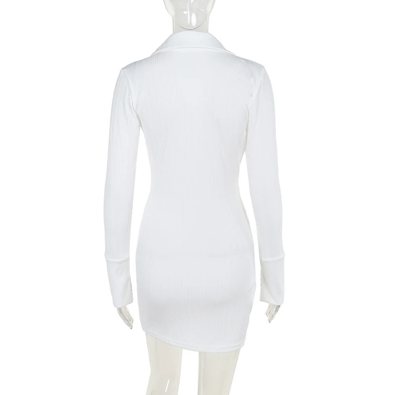 Title 18, Temperament Sexy V-neck Long Sleeve Dress Women