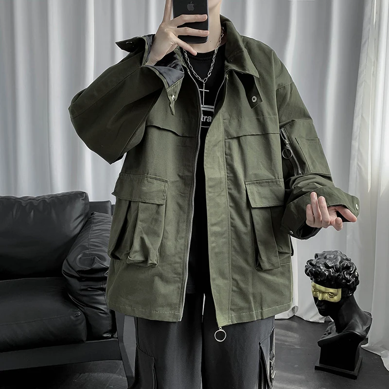 Tooling Retro Loose Casual Handsome Jacket, a comfortable and stylish jacket for everyday wear, perfect for a relaxed an — photo 2
