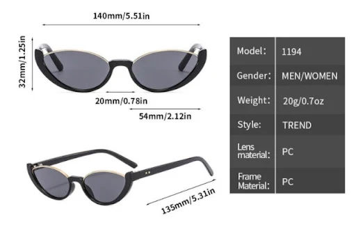 Title 8, Gafas De Sol Ojo De Gato Mujer Moda Europea Y A...