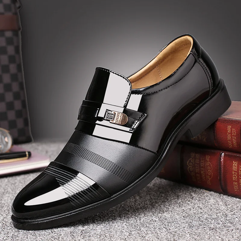 Heren leren zakelijke schoenen in grote maten, comfortabel en stijlvol voor de serieuze professional. — foto 5