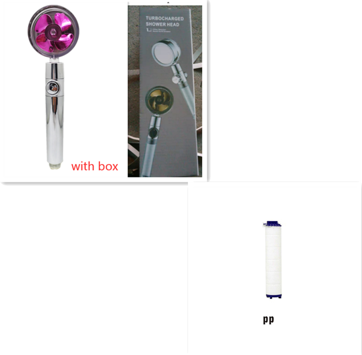 Soffione Doccia Risparmio Idrico Girevole 360 Gradi con Ventola ABS Pioggia Alta Pressione Ugello Accessori Bagno. — foto 56