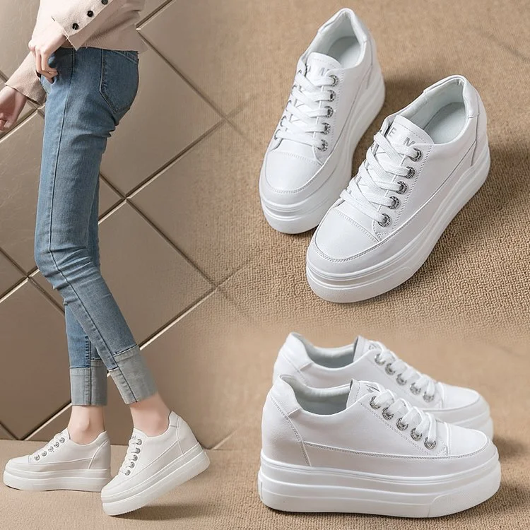 Damen High-Rise Platform-Sneaker mit Schnürung. Entdecke den ultimativen Komfort und Style mit diesen trendigen Platform-Sneakers. — foto 1