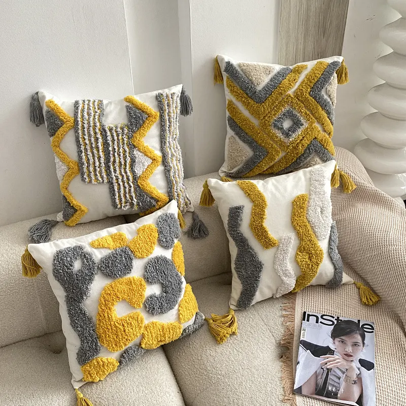 Almofada Pentagrama Tufting Boho Nórdica – Adicione estilo boêmio e conforto ao seu lar. Ideal para sofás e camas, perfeita para decoração. — foto 13