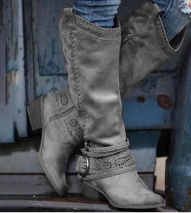 Vrouwen Martin laarzen Medium Knights' laarzen Comfortabele en Duurzame Schoenen voor Dames Ideaal voor Dagelijks Gebruik en een Stoere Uitstraling — foto 4