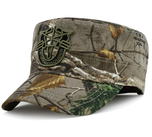 Boné militar camuflado, chapéu plano para homens e mulheres. Perfeito para atividades ao ar livre e proteção solar confiável. — foto 14