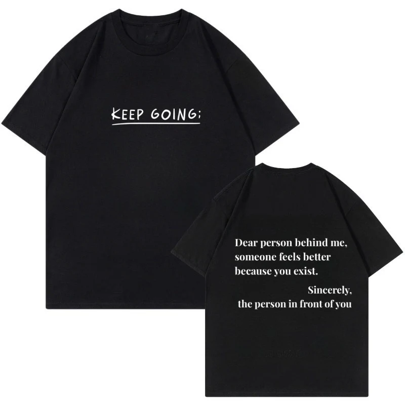 KEEP GOING Round Neck T-shirt Experience comfort and performance with this tee, perfect for workouts or everyday wear. B — photo 12