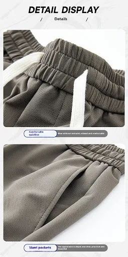 Title 3, Summer American Retro Casual Shorts for men, co...