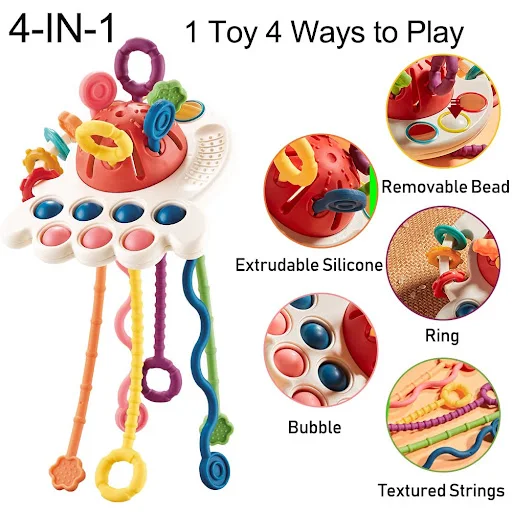 Title 4, Babys Funny Finger Puff Toy Pressable to Sooth...