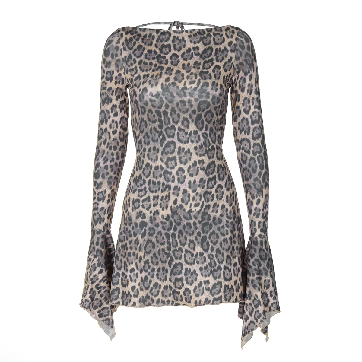Early Autumn Sexy Slim Fit Classic Leopard Pattern Dress — photo 1