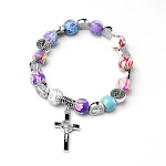 Pulseira Terço Cruz de Argila Polimérica Colorida Abrace a Fé com Esta Linda, Durável e Significativa Joia Católica — foto 11