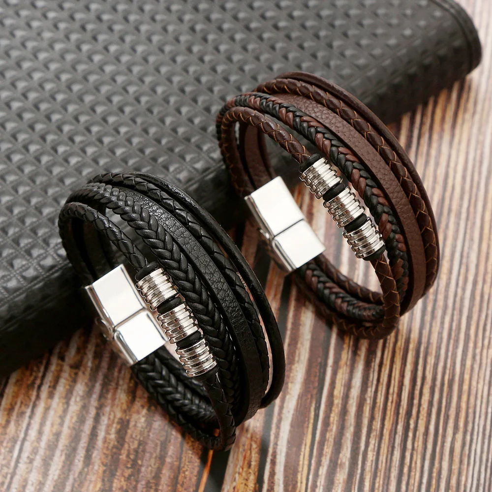 Pulseira trançada em aço inoxidável com fivela magnética Design elegante e moderno, fácil de colocar e retirar, durabilidade e conforto para uso diário — foto 2