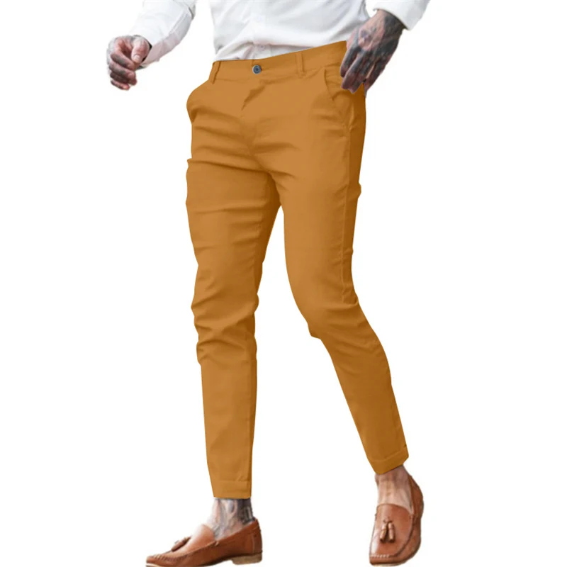 Men's Twill Cotton Stretch Fashion Slim Pencil pants offer a comfortable, slim fit and stylish look perfect for everyday — photo 8