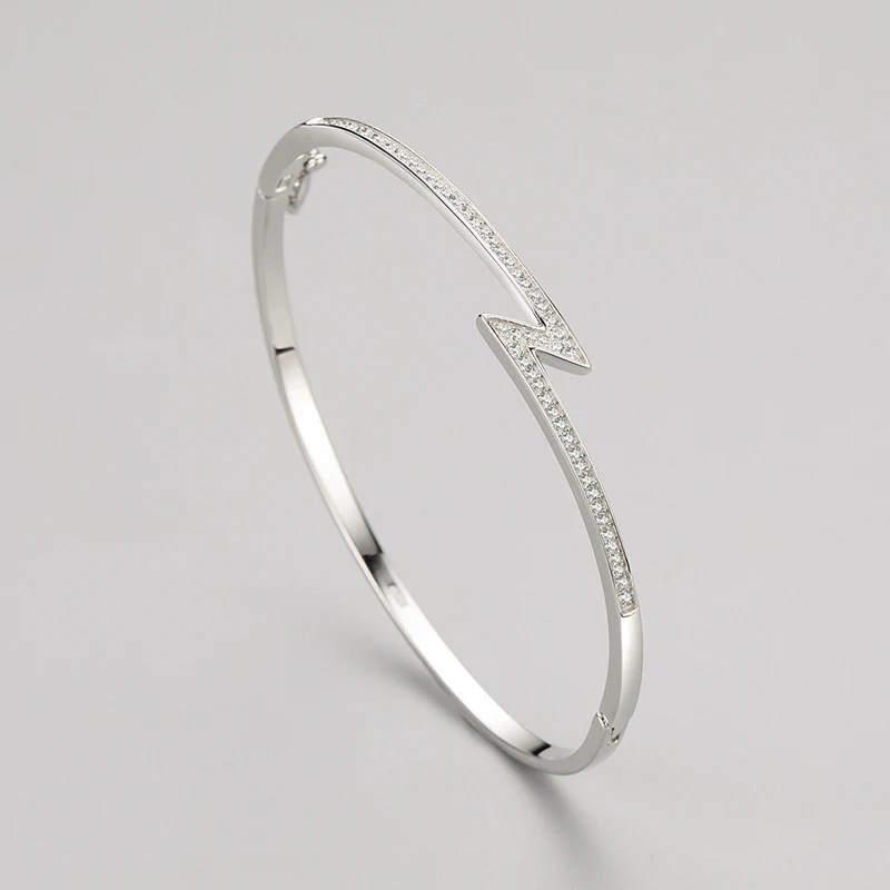 Pulseira de prata S925 feminina, design europeu e americano de nicho. Elegância e exclusividade para realçar seu estilo. — foto 9
