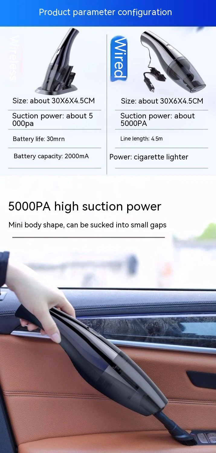 Title 5, Portable wireless household vacuum cleaner, sma...