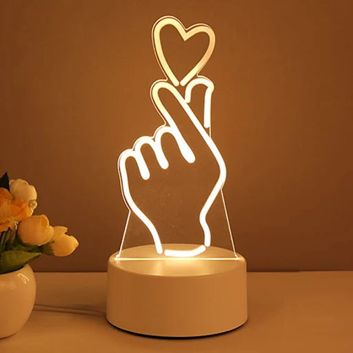 Title 2, 3D Lamp Acrylic USB LED Night Light Neon Sign X...