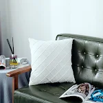 Fronha de travesseiro xadrez de veludo de cor pura para sofá, cama e casa, almofada de pelúcia curta, conforto e estilo. — foto 2