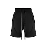 Vintage witte badstof heren shorts met trekkoord. Geniet van comfort en stijl in deze ideale zomerse shorts. Perfect voor relaxte dagen. — foto 2