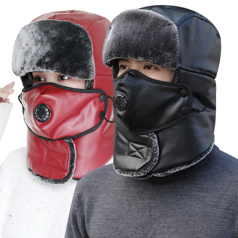 Title 4, Mens PU Winter Thickened Warm Ear Protection O...