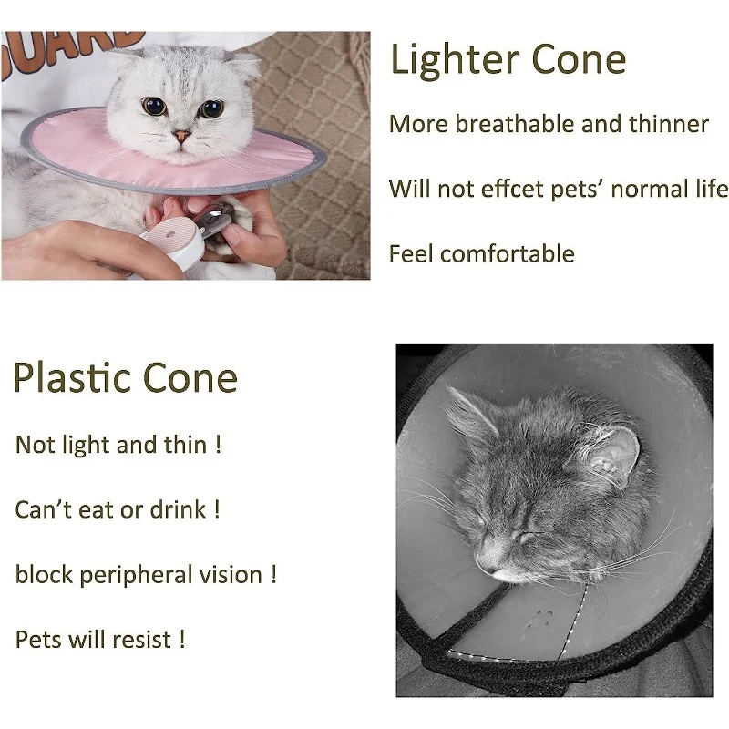 Title 11, Waterproof Cat Recovery Collar, Adjustable Pet ...