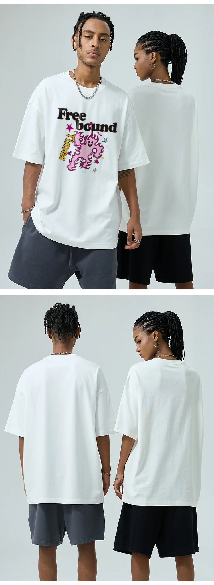 Title 6, Camiseta masculina de verão com estampa de letr...
