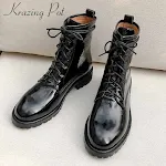 Krazing Pot genuine leather boots for women. Experience superior comfort and timeless style with these durable, high-qua — photo 3