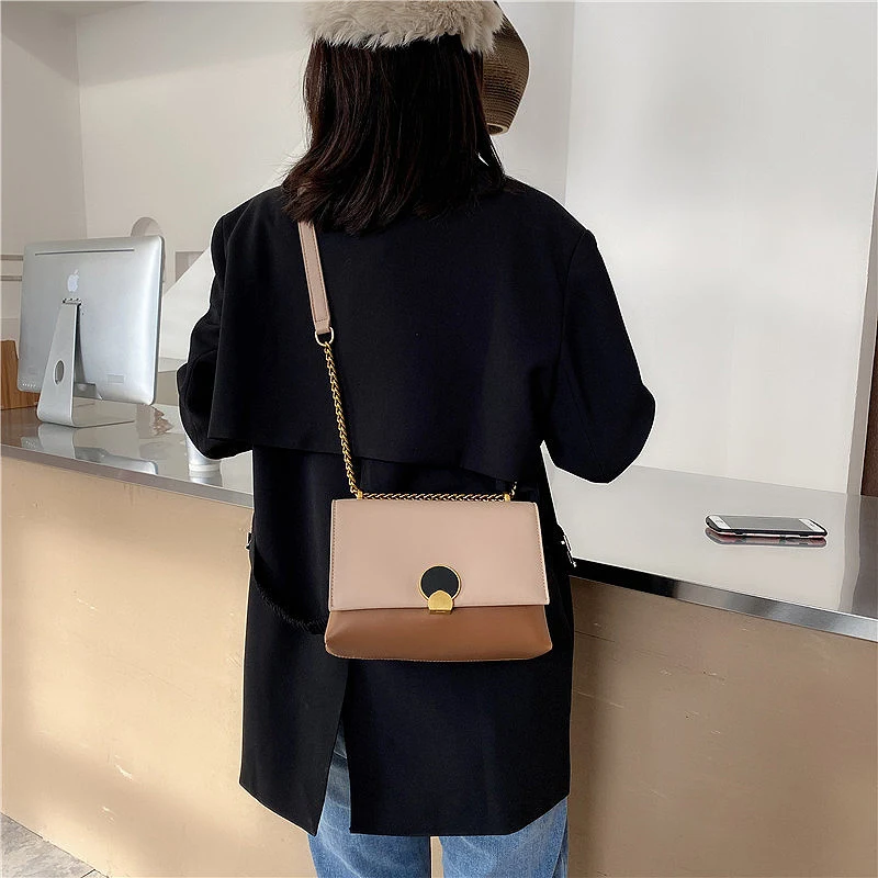 Title 3, Bolsa de ombro mensageiro casual retrô com corr...